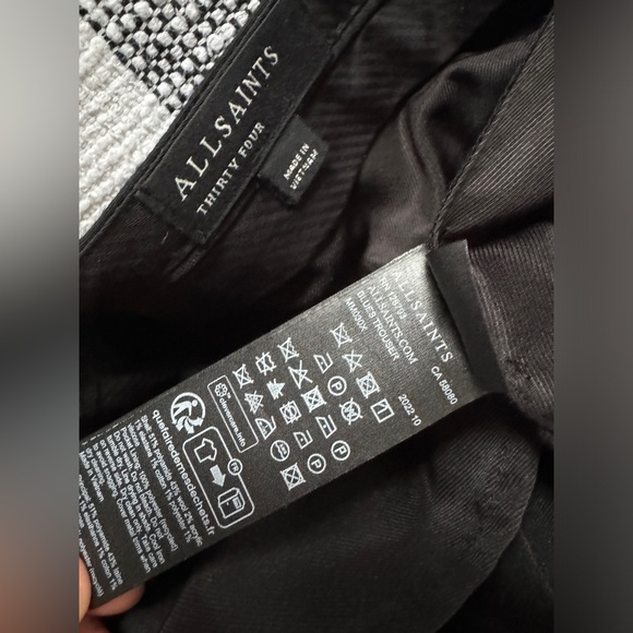 Allsaints Blues Pinstripe Blazer - size 42/ Blues Pinstripe trouser Size 34 - Picture 12 of 15